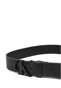 Calvin Klein Jeans Pasek Męski Round Mono Plaque Lthr Belt 35Mm K50K512068 Czarny. Kolor: czarny. Materiał: skóra