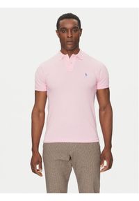 Polo Ralph Lauren Polo Core Replen 710795080 Różowy Slim Fit. Typ kołnierza: polo. Kolor: różowy. Materiał: bawełna
