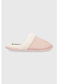 Polo Ralph Lauren Kapcie kolor różowy. Nosek buta: okrągły. Kolor: różowy. Materiał: materiał, guma