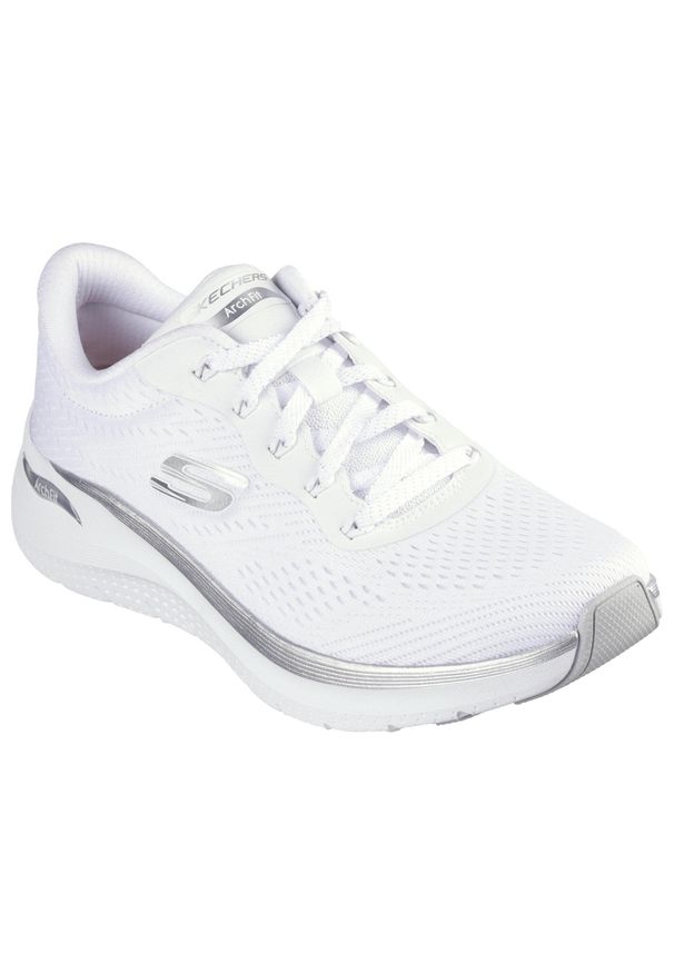 skechers - Buty do chodzenia damskie Skechers Bkrg Arch Fit. Zapięcie: sznurówki. Kolor: biały, wielokolorowy, szary. Materiał: materiał, syntetyk, tkanina. Szerokość cholewki: normalna. Sport: turystyka piesza