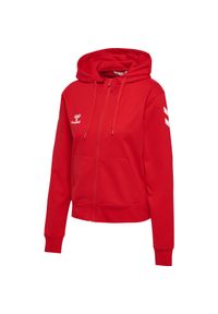 Damska bluza z kapturem zapinana na zamek Hummel Go 2.0 Chevron. Typ kołnierza: kaptur. Kolor: czerwony #1