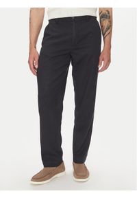 Lindbergh Spodnie materiałowe 30-008031 Granatowy Relaxed Fit. Kolor: niebieski. Materiał: bawełna