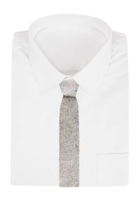 Męski Krawat - Chattier - Jasny Beż (Ecru), Wzór Kwiatowy. Kolor: wielokolorowy, brązowy, beżowy. Materiał: tkanina. Wzór: kwiaty. Styl: elegancki, klasyczny, wizytowy #5