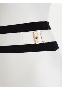 Karl Lagerfeld - KARL LAGERFELD Sukienka dzianinowa B1W13004 Biały Regular Fit. Typ kołnierza: dekolt w karo. Kolor: biały. Materiał: syntetyk #3