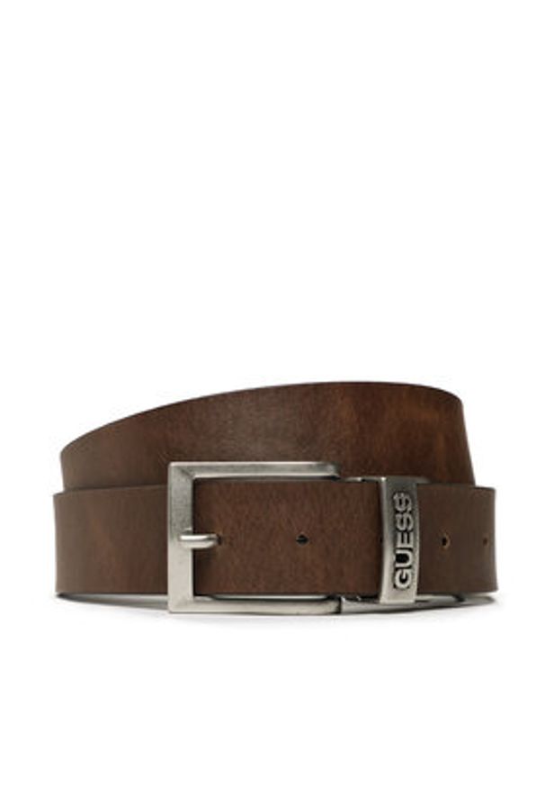 Guess Pasek Męski M3GZ12 L0F50 Czarny. Kolor: czarny. Materiał: skóra