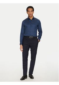 Calvin Klein Koszula K10K114316 Granatowy Slim Fit. Kolor: niebieski. Materiał: bawełna #3