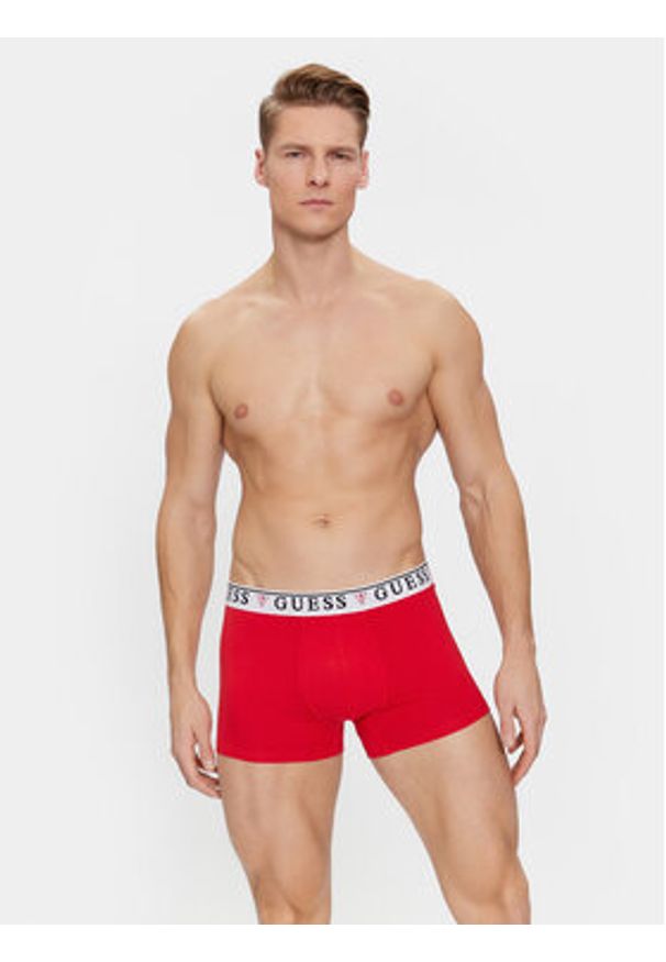 Guess Komplet 3 par bokserek U97G01 KCD31 Czerwony. Kolor: czerwony. Materiał: bawełna