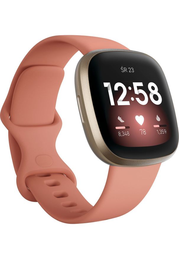 FITBIT - Smartwatch Fitbit Versa 3 Różowy (4061856797816). Rodzaj zegarka: smartwatch. Kolor: różowy