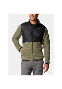 columbia - Bluza Polarowa Męska Columbia Basin Butte II. Typ kołnierza: polo. Kolor: zielony, czarny, wielokolorowy. Materiał: polar. Sezon: zima, jesień. Sport: turystyka piesza