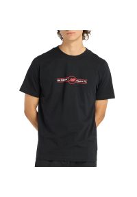 Koszulka męska New Balance MT6148SVBK - czarna. Kolor: czarny. Materiał: bawełna. Długość rękawa: krótki rękaw. Długość: krótkie #1