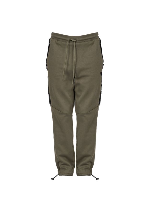 Guess Spodnie "Remy" | X3GQ04K9PM0 | Mężczyzna | Khaki. Kolor: brązowy. Materiał: bawełna, poliester. Wzór: aplikacja. Styl: elegancki