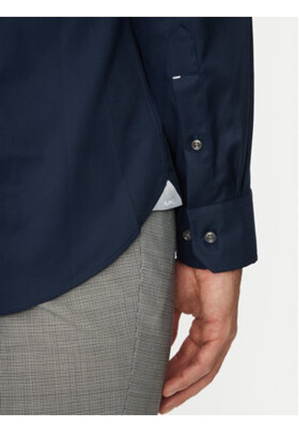 Michael Kors Koszula MD0MD91514 Granatowy Slim Fit. Kolor: niebieski. Materiał: bawełna