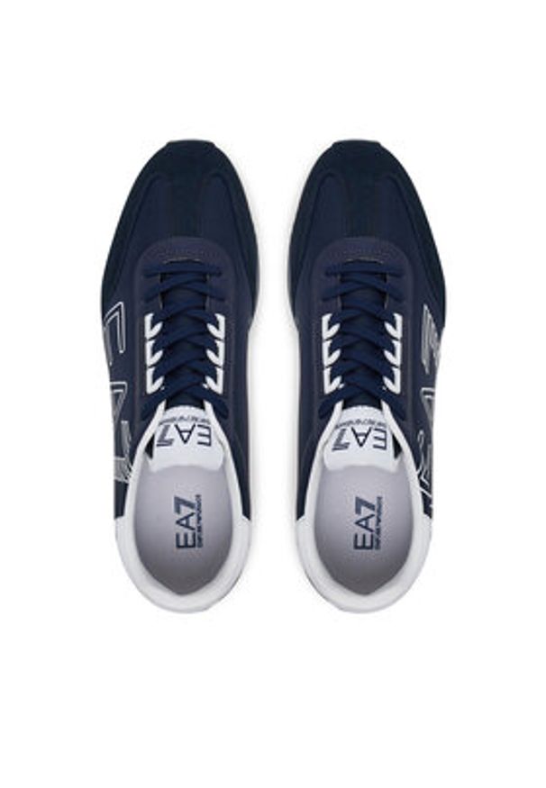 EA7 Emporio Armani Sneakersy X8X101 XK257 U449 Granatowy. Kolor: niebieski. Materiał: zamsz, skóra