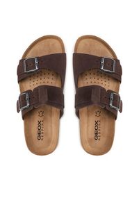 Geox Klapki U Sandal Ghita B U159VB 00032 C6024 Brązowy. Kolor: brązowy. Materiał: nubuk, skóra #4