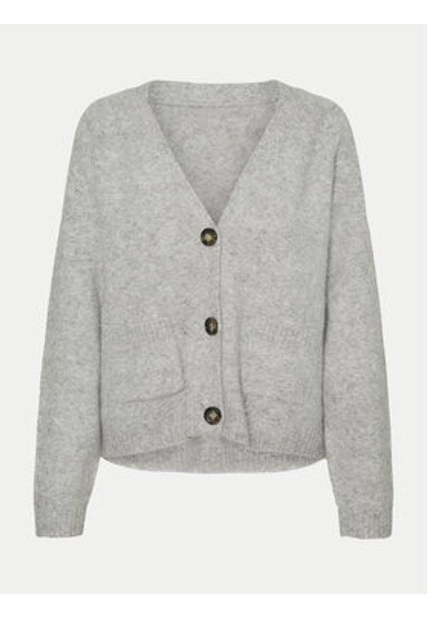 Vero Moda Kardigan Boom 10320457 Szary Loose Fit. Kolor: szary. Materiał: syntetyk