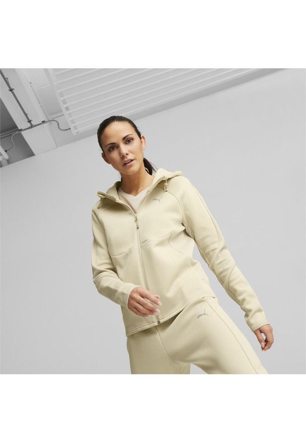 Bluza Sportowa Damska Puma Evostripe Fz. Kolor: beżowy. Sport: fitness