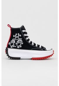 Converse trampki X Keith Haring Run Star Hike kolor czarny. Nosek buta: okrągły. Zapięcie: sznurówki. Kolor: czarny. Materiał: guma. Szerokość cholewki: normalna