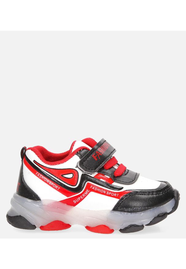 Casu - Białe buty sportowe casu 20x3/m. Kolor: wielokolorowy, czerwony, biały, czarny