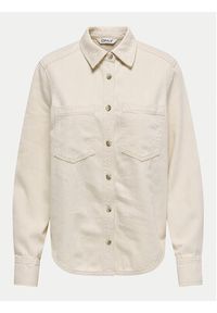 only - ONLY Koszula jeansowa Silla 15338783 Écru Slim Fit. Materiał: bawełna #4