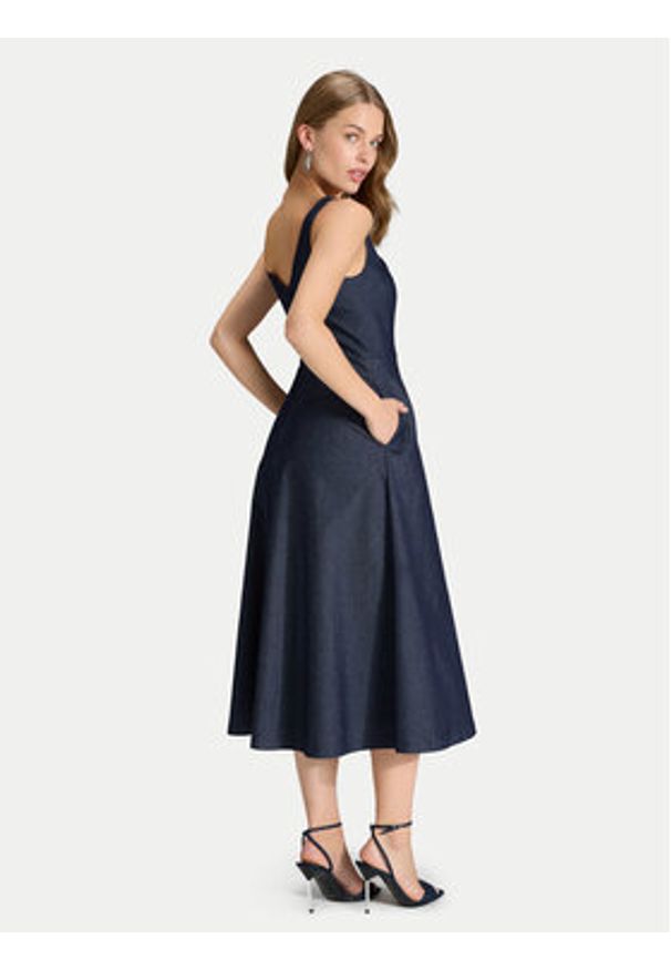 Swing Sukienka koktajlowa 5AK13800 Granatowy Regular Fit. Kolor: niebieski. Materiał: syntetyk. Styl: wizytowy