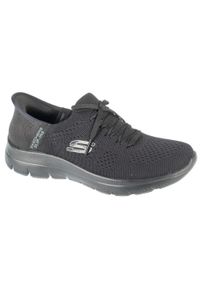 skechers - Buty sportowe Sneakersy damskie, Slip-Ins: Summits - New Daily. Kolor: czarny. Model: Skechers Sport. Sport: turystyka piesza