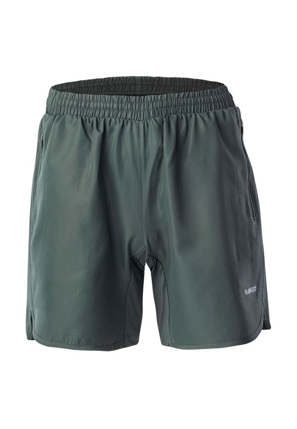 Hi-tec - Spodenki męskie treningowe Hi-Tec Hicko - ciemnozielone, Rozmiar XXL. Kolor: zielony. Materiał: poliester, materiał. Długość: krótkie. Sezon: lato