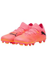 Buty piłkarskie Puma Future 7 Match FG/AG. Zapięcie: sznurówki. Kolor: czarny, wielokolorowy, pomarańczowy. Materiał: materiał. Szerokość cholewki: normalna. Sport: piłka nożna #2