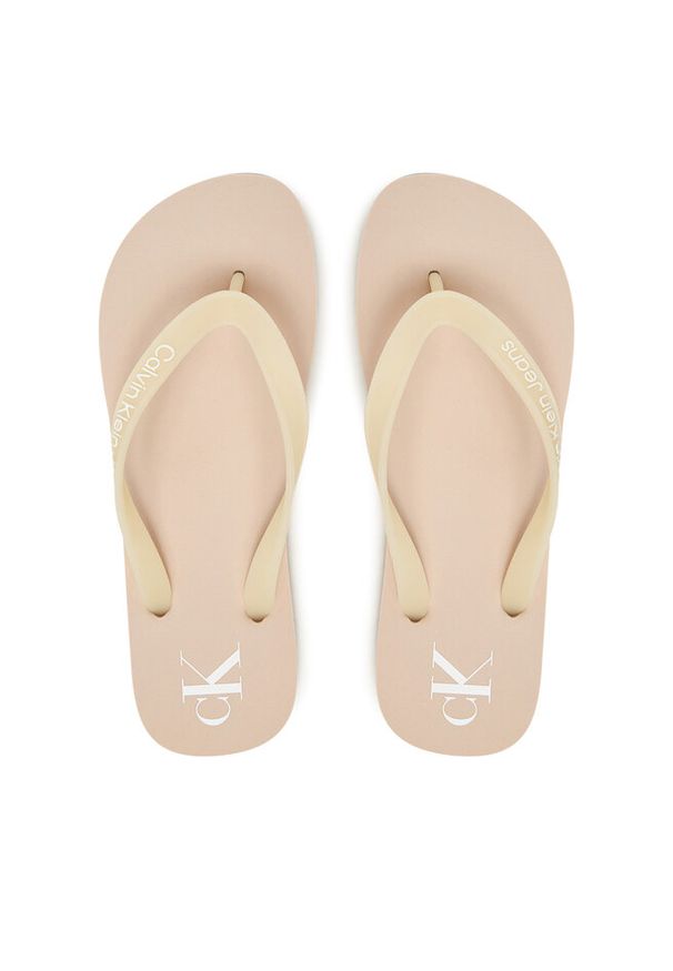 Japonki Calvin Klein Jeans. Kolor: różowy