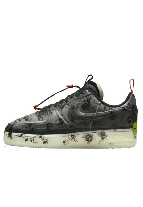 Buty do chodzenia dla dorosłych Nike Air Force 1 Low Experimental Halloween. Kolor: czarny. Materiał: guma, syntetyk, materiał. Model: Nike Air Force. Sport: turystyka piesza