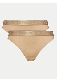 Emporio Armani Underwear Komplet 2 par fig brazylijskich 163337 4F235 16355 Beżowy. Kolor: beżowy. Materiał: syntetyk #8