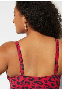 bonprix - Kostium kąpielowy z dekoltem kopertowym. Kolor: czerwony #3