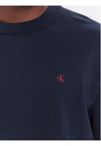 Calvin Klein Jeans Sweter LV04RC309G Granatowy Regular Fit. Kolor: niebieski. Materiał: bawełna #5