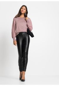 bonprix - Sweter z cienkiej dzianiny z lejącej mieszanki wiskozy. Kolor: różowy. Materiał: dzianina, wiskoza #3