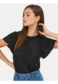 JDY Bluzka Carla 15351452 Czarny Regular Fit. Kolor: czarny. Materiał: syntetyk #7
