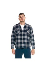 LEONE 1947 APPAREL - Męska marynarka koszulowa Leone Lifestyle. Kolor: niebieski. Materiał: tkanina. Sport: turystyka piesza