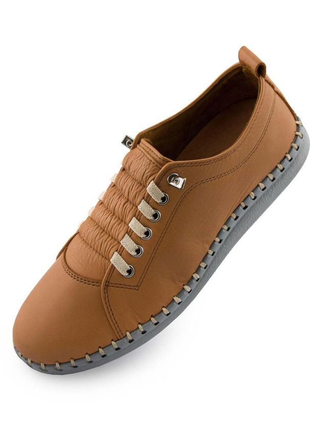 ENELL - Skórzane buty dla kobiet Nell M6019 Lion - Elegancja i Trwałość. Kolor: zielony, brązowy, wielokolorowy. Materiał: skóra. Sport: turystyka piesza