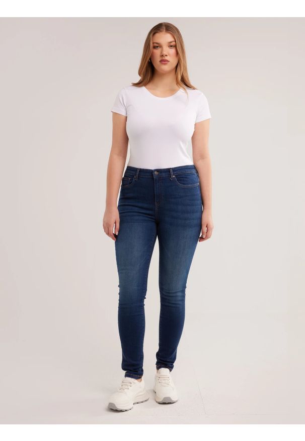 Big-Star - Jeansy damskie skinny niebieskie Ariana 399. Stan: podwyższony. Kolor: niebieski. Styl: retro