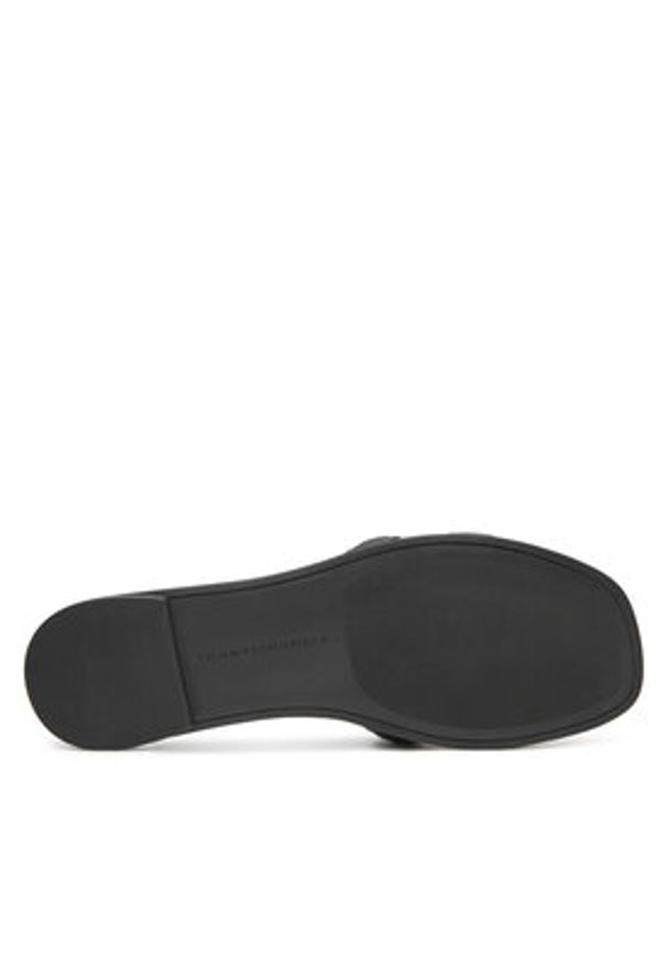 TOMMY HILFIGER - Tommy Hilfiger Klapki Th Logo Strap Mule FW0FW08671 Czarny. Kolor: czarny. Materiał: skóra
