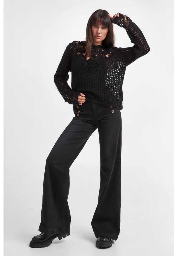 Twinset Milano - Sweter damski ażurowy TWINSET. Wzór: ażurowy