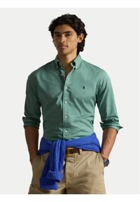 Polo Ralph Lauren Koszula 710B20512009 Zielony Custom Fit. Typ kołnierza: polo. Kolor: zielony. Materiał: bawełna #1
