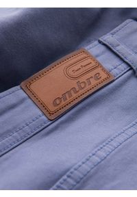 Ombre Clothing - Szorty męskie CHINO - jasnoniebieskie V15 - Rozmiar: S. Okazja: na co dzień. Kolor: niebieski. Materiał: elastan, bawełna. Długość: krótkie. Styl: casual #5