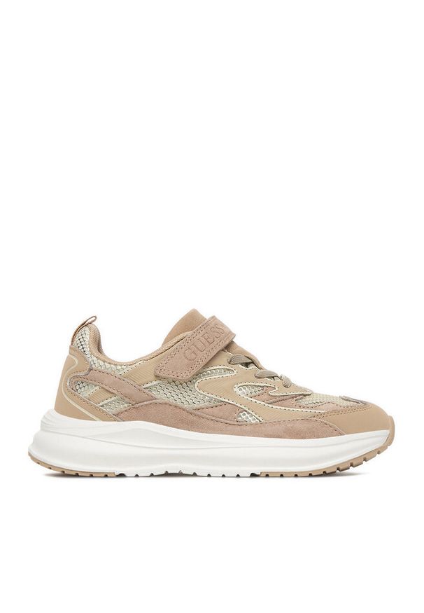 Sneakersy Guess. Kolor: beżowy