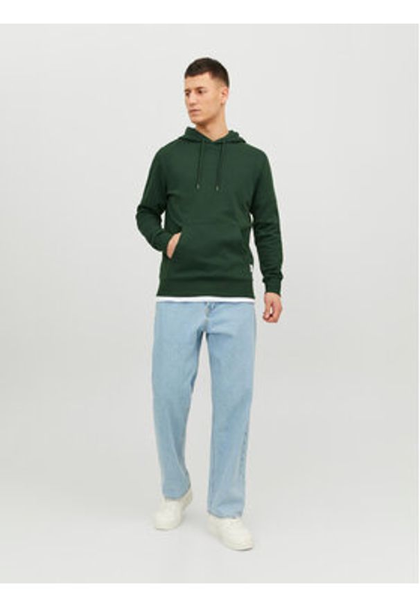 Jack & Jones - Jack&Jones Bluza 12182537 Zielony Standard Fit. Kolor: zielony. Materiał: bawełna, syntetyk
