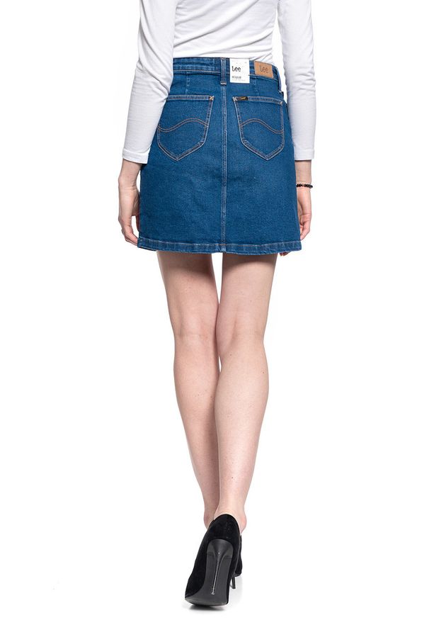 Lee - LEE A LINE ZIP SKIRT DAMSKA SPÓDNICA JEANSOWA L38FLTYM 112108157. Materiał: jeans