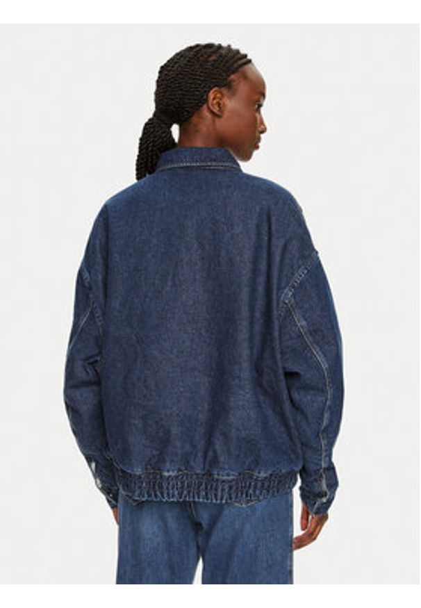 Calvin Klein Jeans Kurtka jeansowa J20J224717 Granatowy Relaxed Fit. Kolor: niebieski. Materiał: bawełna