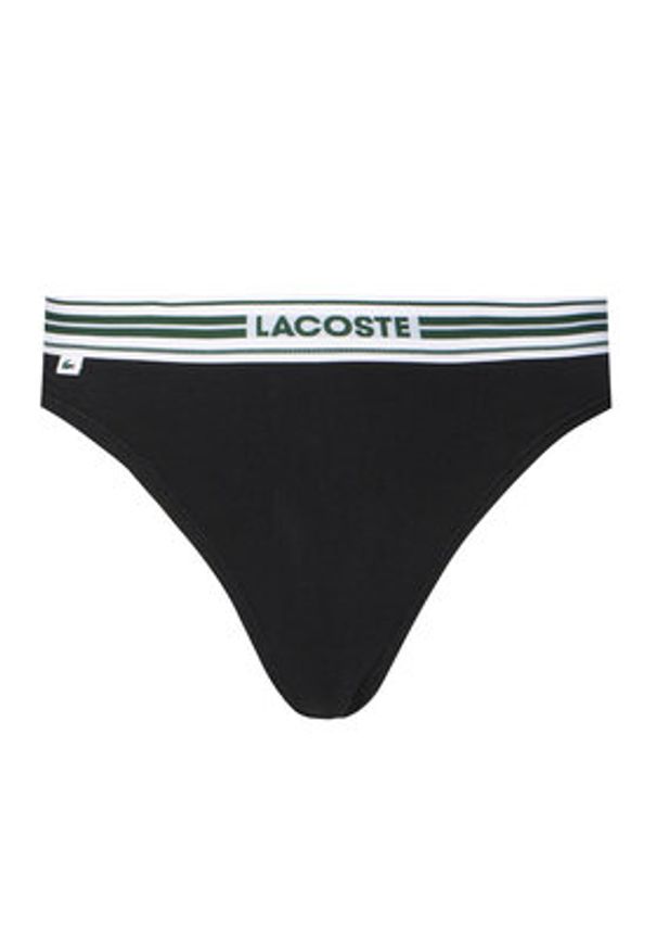 Lacoste Stringi 8F5198 Czarny. Kolor: czarny. Materiał: bawełna