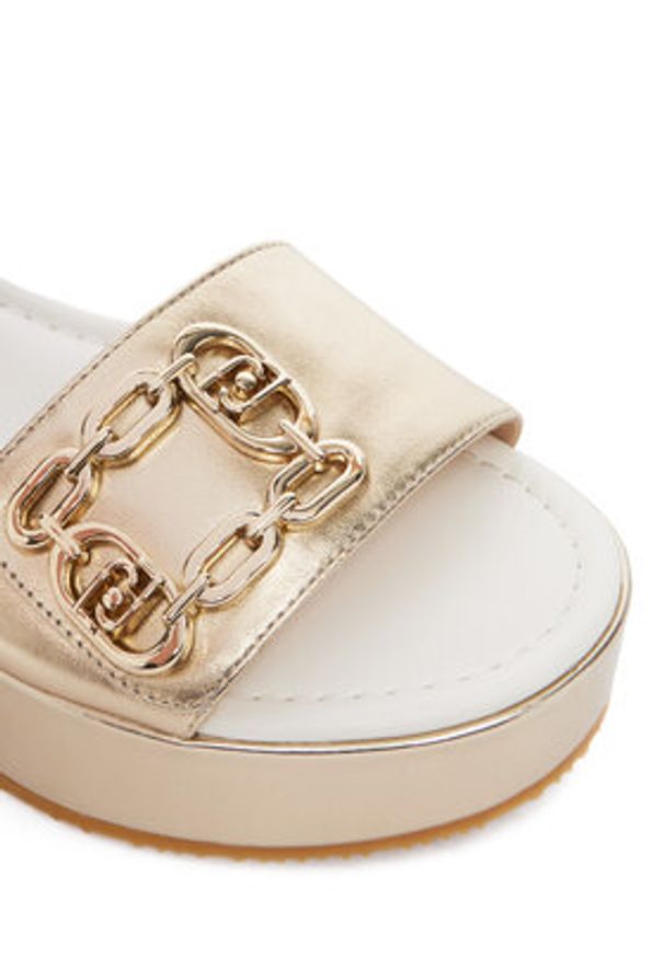 Liu Jo Sandały Flo 01 SA6137 PX026 Złoty. Kolor: złoty. Materiał: skóra