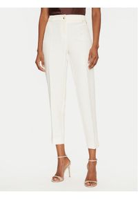 Maryley Spodnie materiałowe 25EB52Z/M24/43VA Écru Regular Fit. Materiał: syntetyk