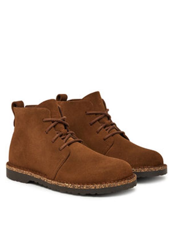 Birkenstock Trapery Uppsala Mid 1030221 Brązowy. Kolor: brązowy. Materiał: zamsz, skóra