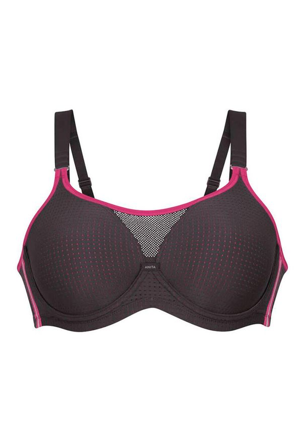 ANITA ACTIVE - Stanik do biegania Performance WireX z wysoki poziomem podtrzymywania. Kolor: szary. Materiał: poliester, poliamid, elastan. Rodzaj stanika: biustonosz z fiszbinami. Długość rękawa: na ramiączkach. Sport: bieganie